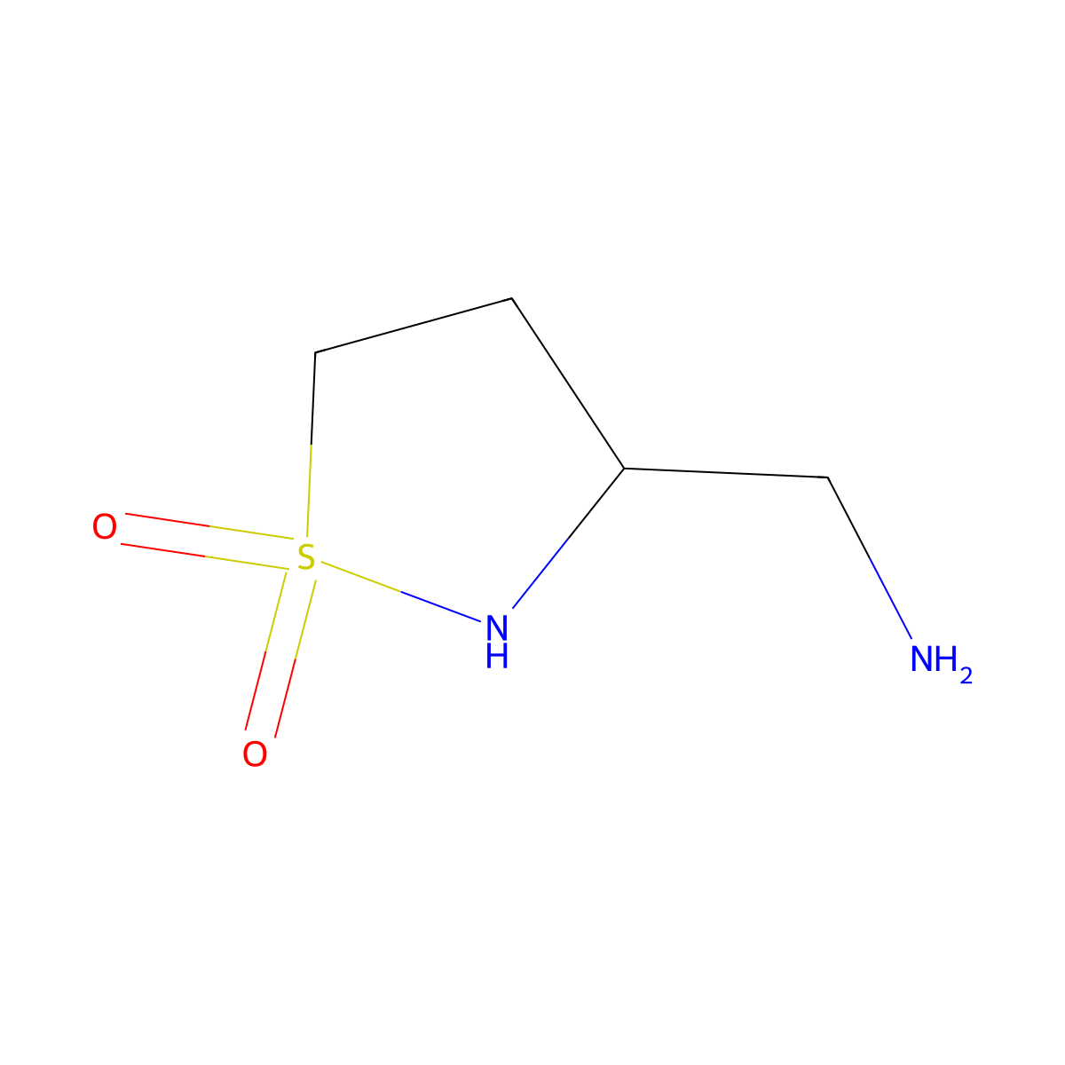 3-(Aminomethyl)-1lambda6,2-thiazolidine-1,1-dione molecular structure, CAS 1824095-67-1