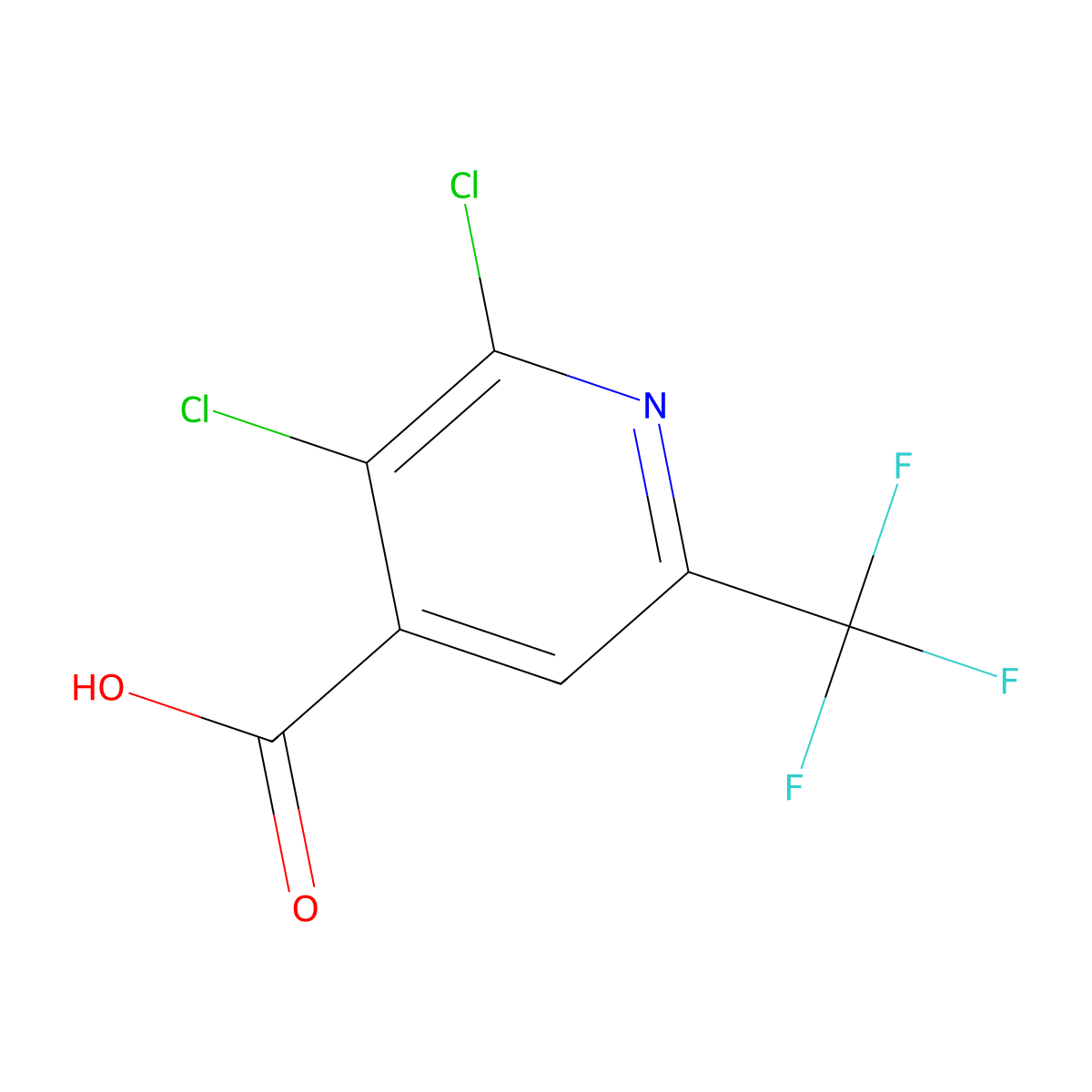 2,3-Dichloro-6-(trifluoromethyl)isonicotinic acid molecular structure, CAS 1824096-23-2