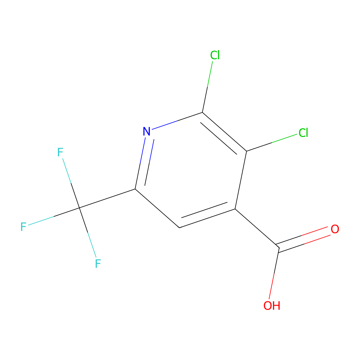 2,3-Dichloro-6-(trifluoromethyl)isonicotinic acid molecular structure, CAS 1824096-23-2