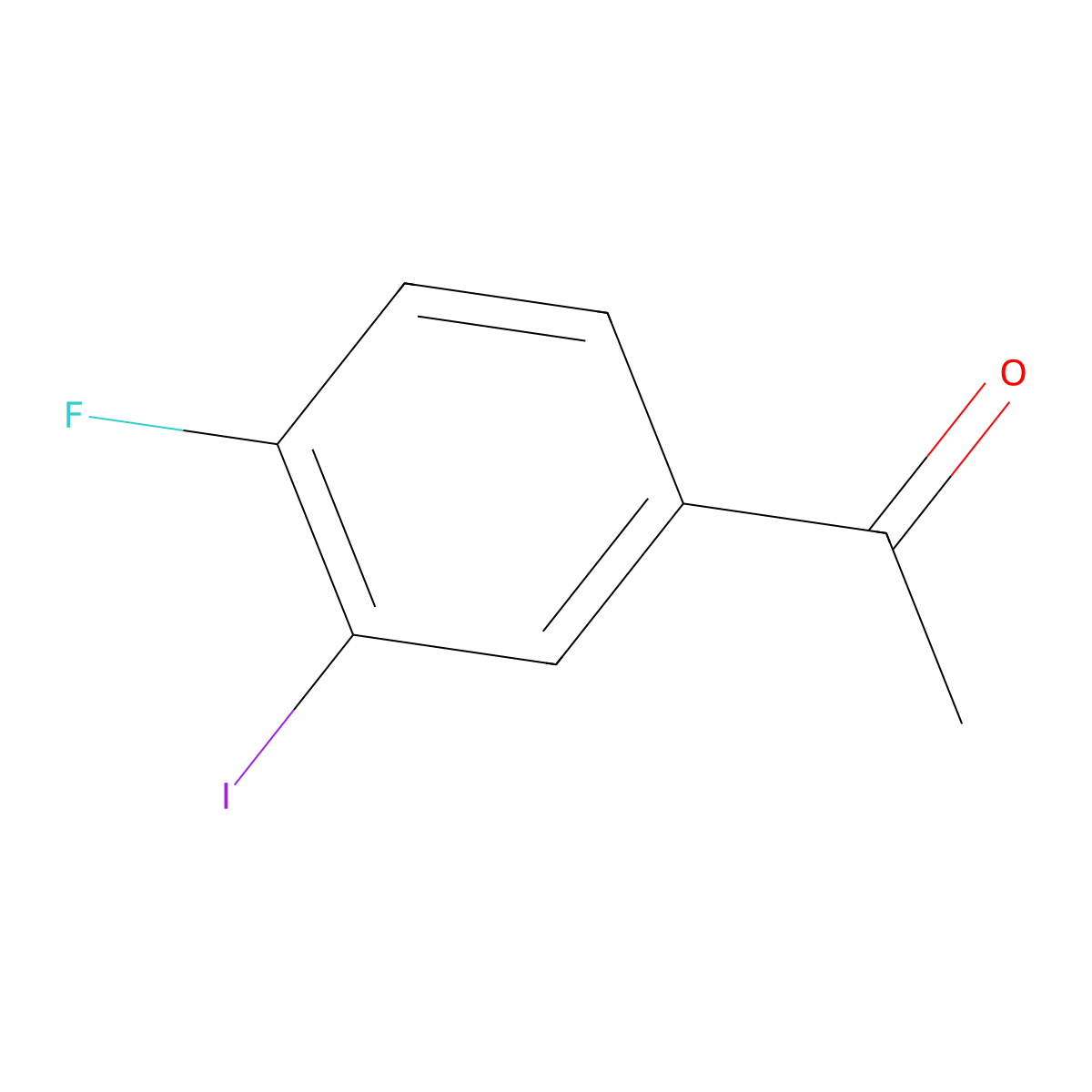 1-(4-Fluoro-3-iodophenyl)ethan-1-one molecular structure, CAS 1824096-42-5