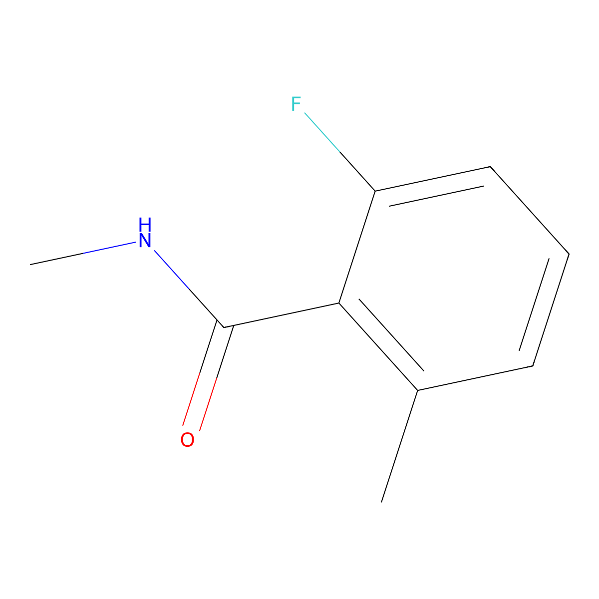 2-fluoro-N,6-dimethylbenzamide molecular structure, CAS 1824096-44-7