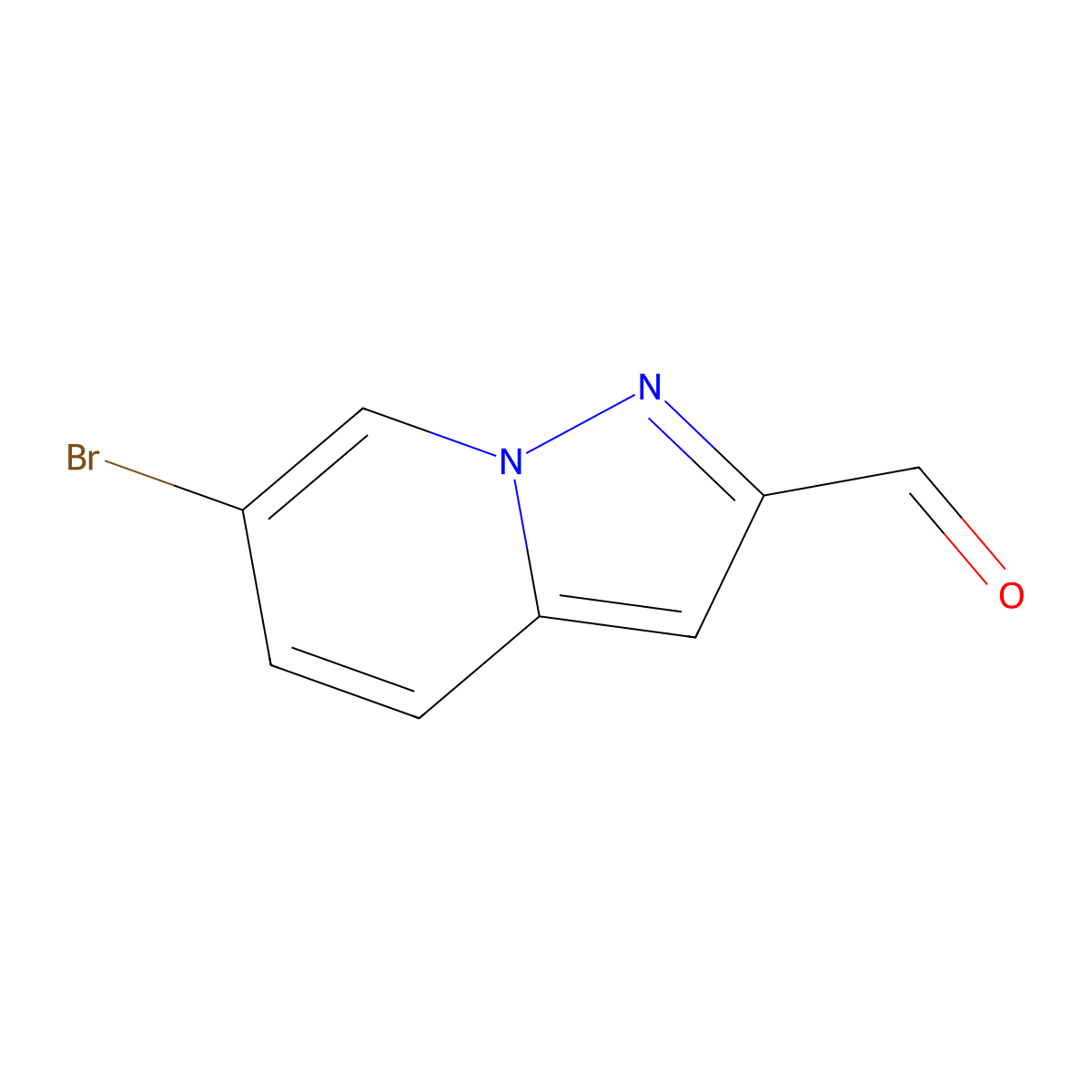 6-Bromopyrazolo(1,5-a)pyridine-2-carbaldehyde molecular structure, CAS 1824096-59-4