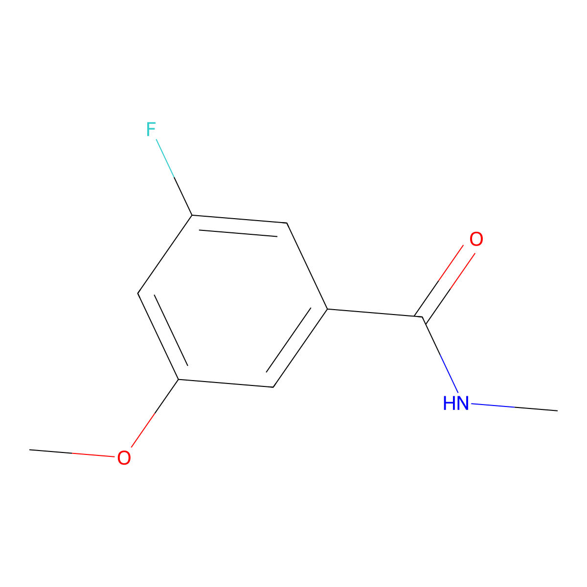 3-fluoro-5-methoxy-N-methylbenzamide molecular structure, CAS 1824096-60-7