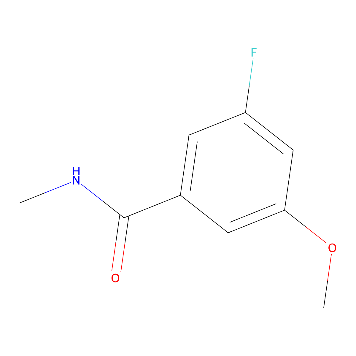 3-fluoro-5-methoxy-N-methylbenzamide molecular structure, CAS 1824096-60-7