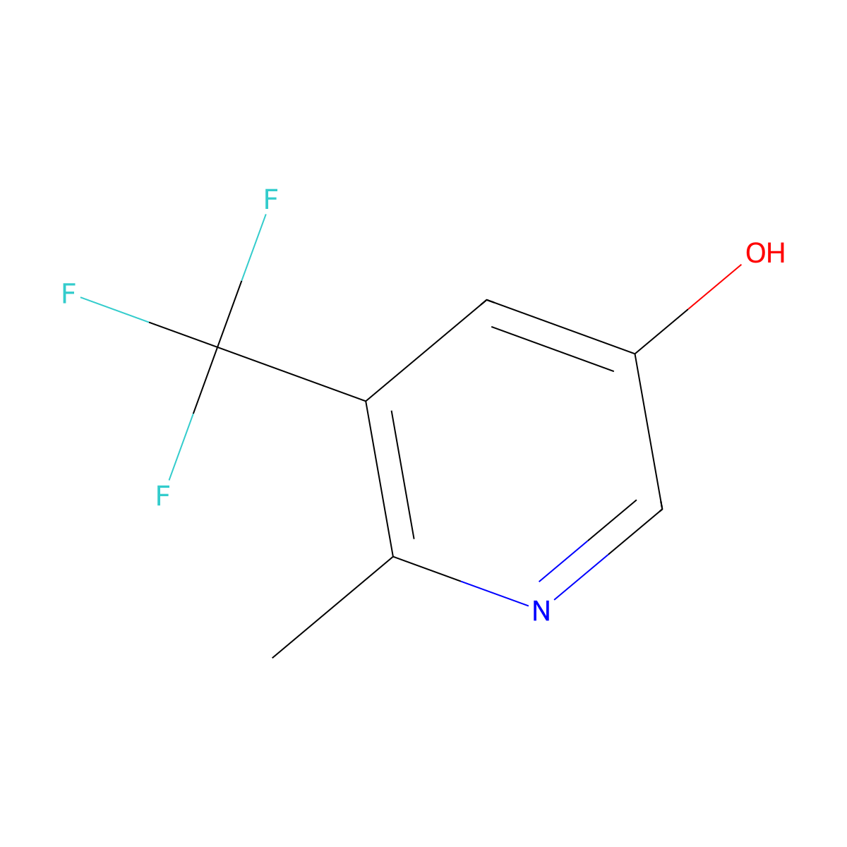 6-Methyl-5-(trifluoromethyl)pyridin-3-ol molecular structure, CAS 1824097-10-0