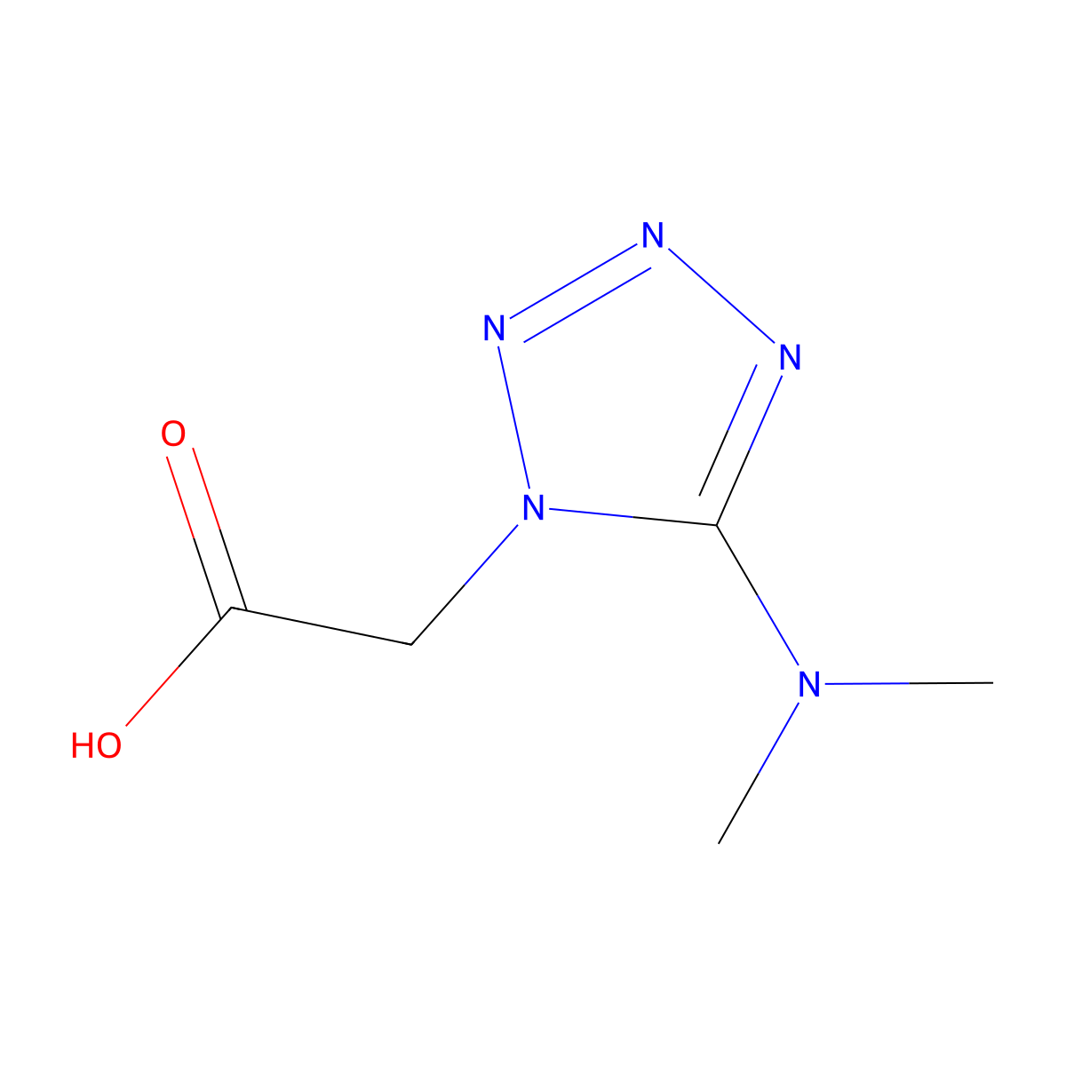 2-[5-(dimethylamino)-1H-1,2,3,4-tetrazol-1-yl]acetic acid molecular structure, CAS 1824097-66-6