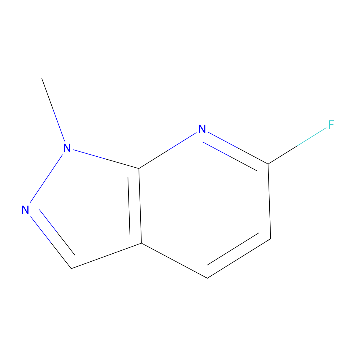 6-fluoro-1-methyl-1H-pyrazolo[3,4-b]pyridine molecular structure, CAS 1824098-94-3