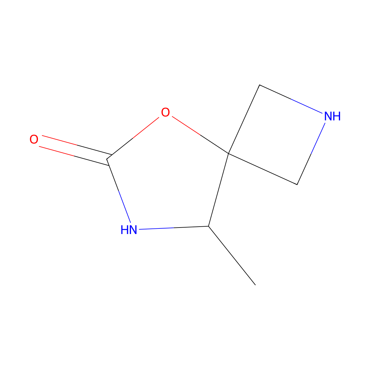 8-Methyl-5-oxa-2,7-diazaspiro[3.4]octan-6-one molecular structure, CAS 1824099-91-3