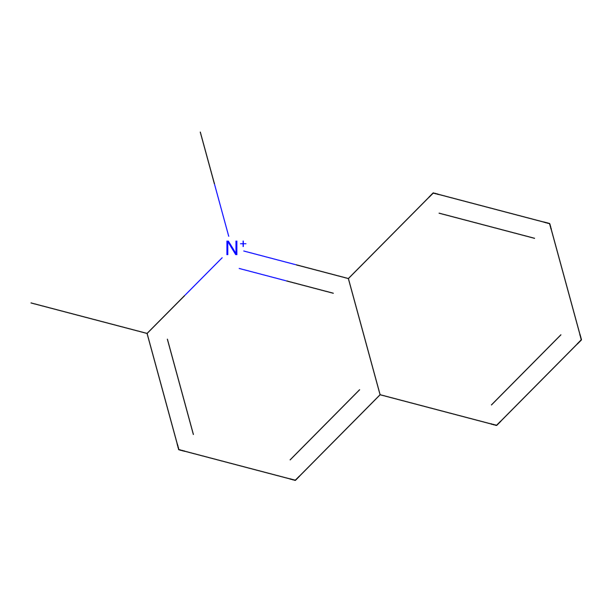 1,2-Dimethylquinolin-1-ium molecular structure, CAS 18241-36-6