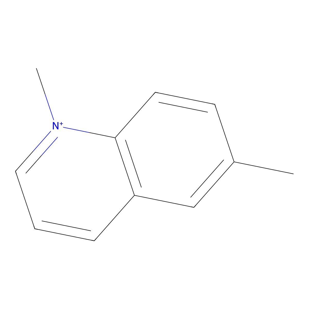 1,6-Dimethylquinolinium molecular structure, CAS 18241-38-8