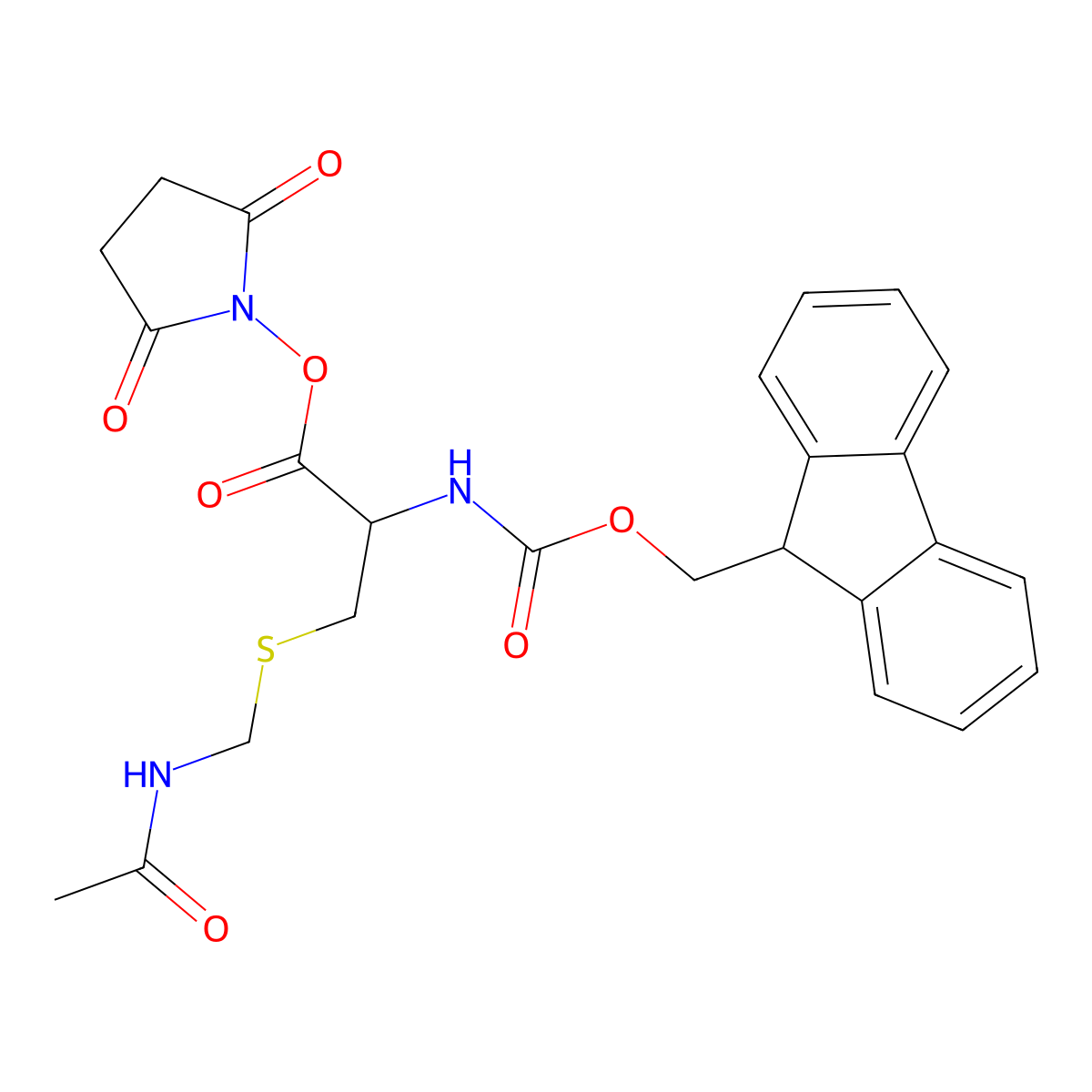 Fmoc-cys(acm)-OSu molecular structure, CAS 182410-75-9