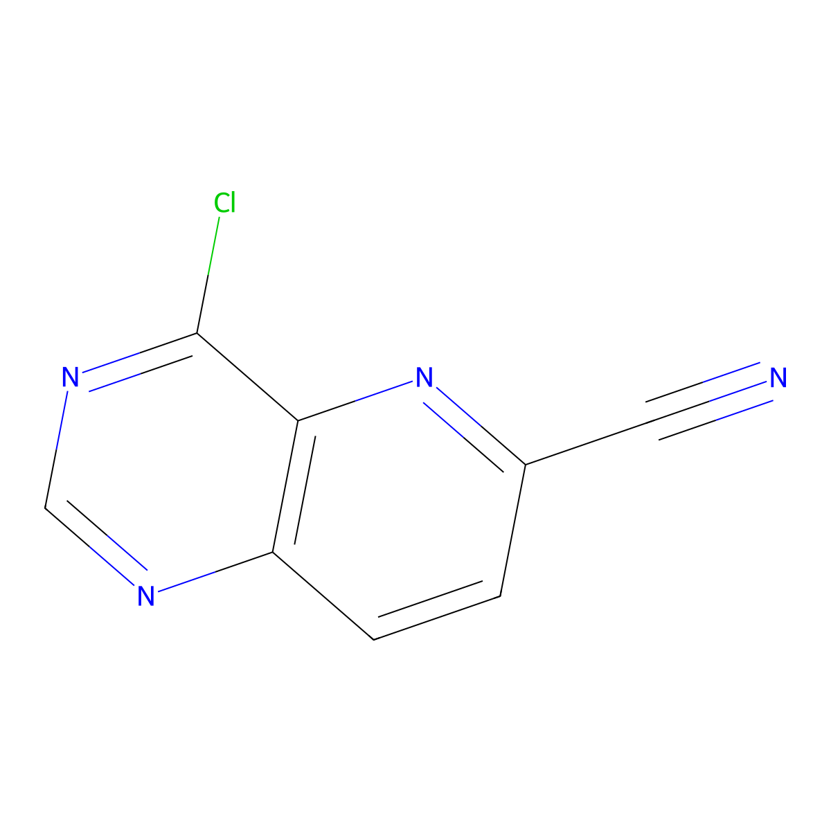 4-Chloropyrido[3,2-d]pyrimidine-6-carbonitrile molecular structure, CAS 1824100-59-5