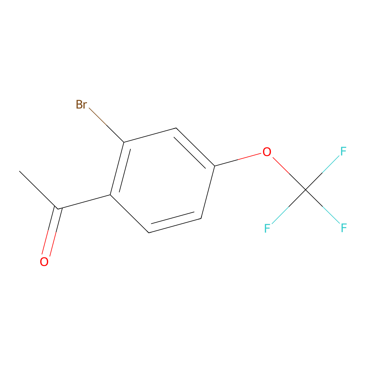 1-[2-Bromo-4-(trifluoromethoxy)phenyl]ethanone molecular structure, CAS 1824101-54-3