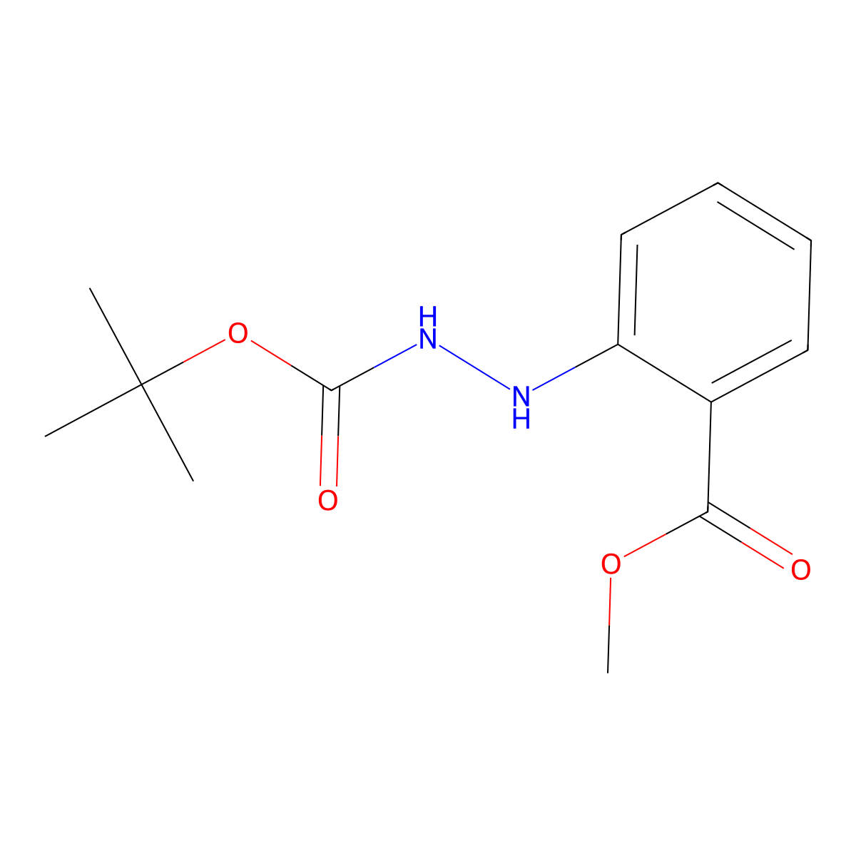 Tert-butyl 2-(2-(methoxycarbonyl)-phenyl)hydrazinecarboxylate molecular structure, CAS 1824102-83-1
