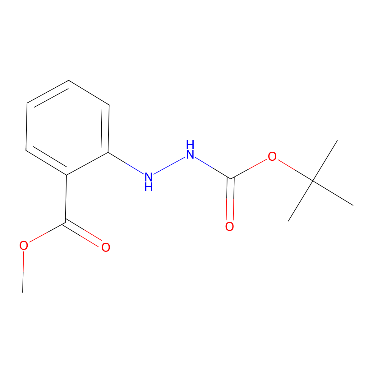 Tert-butyl 2-(2-(methoxycarbonyl)-phenyl)hydrazinecarboxylate molecular structure, CAS 1824102-83-1