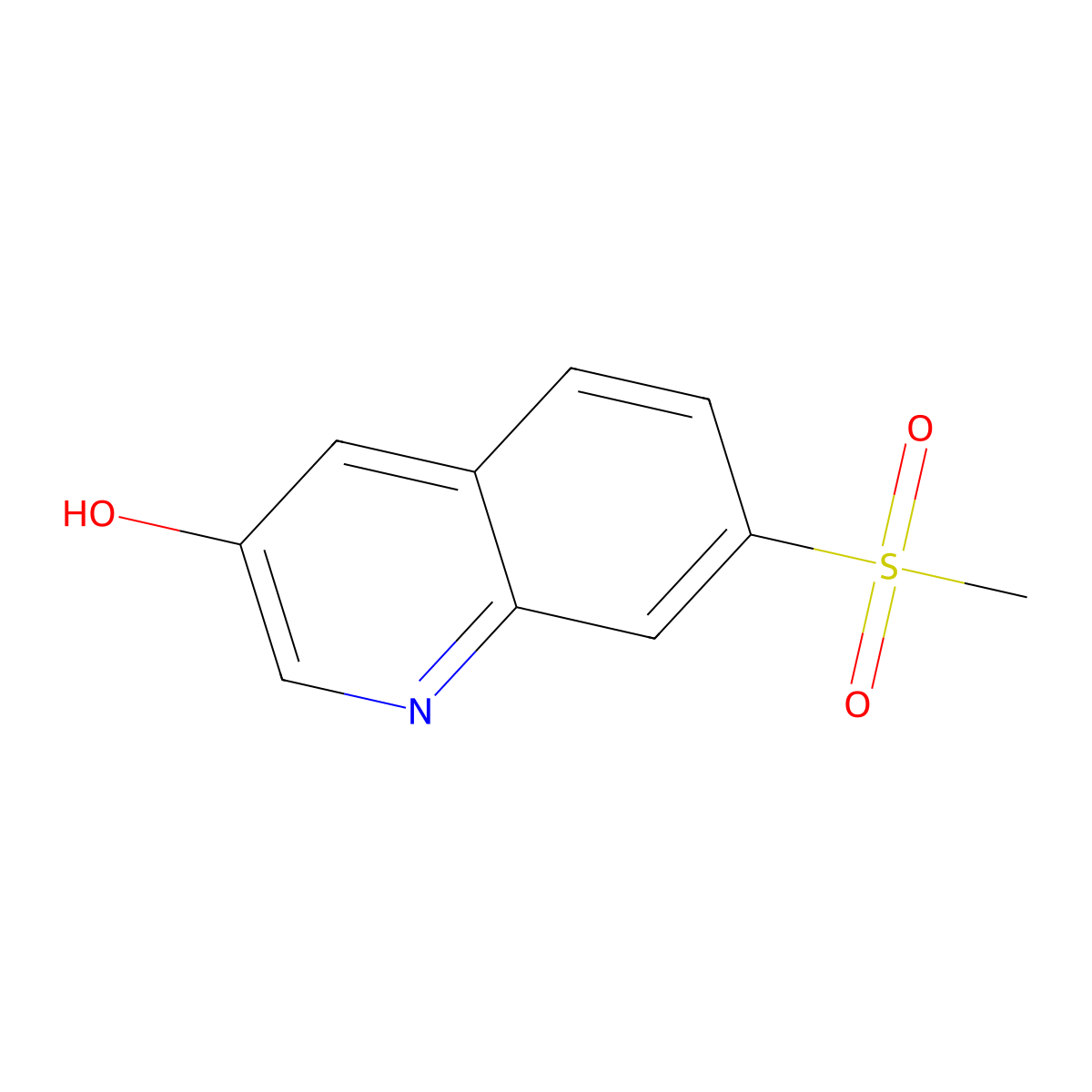 7-(Methylsulfonyl)quinolin-3-ol molecular structure, CAS 1824103-05-0