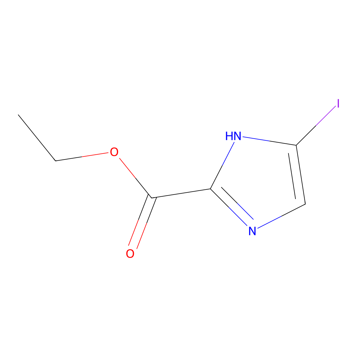 Ethyl 4-iodo-1H-imidazole-2-carboxylate molecular structure, CAS 1824103-80-1