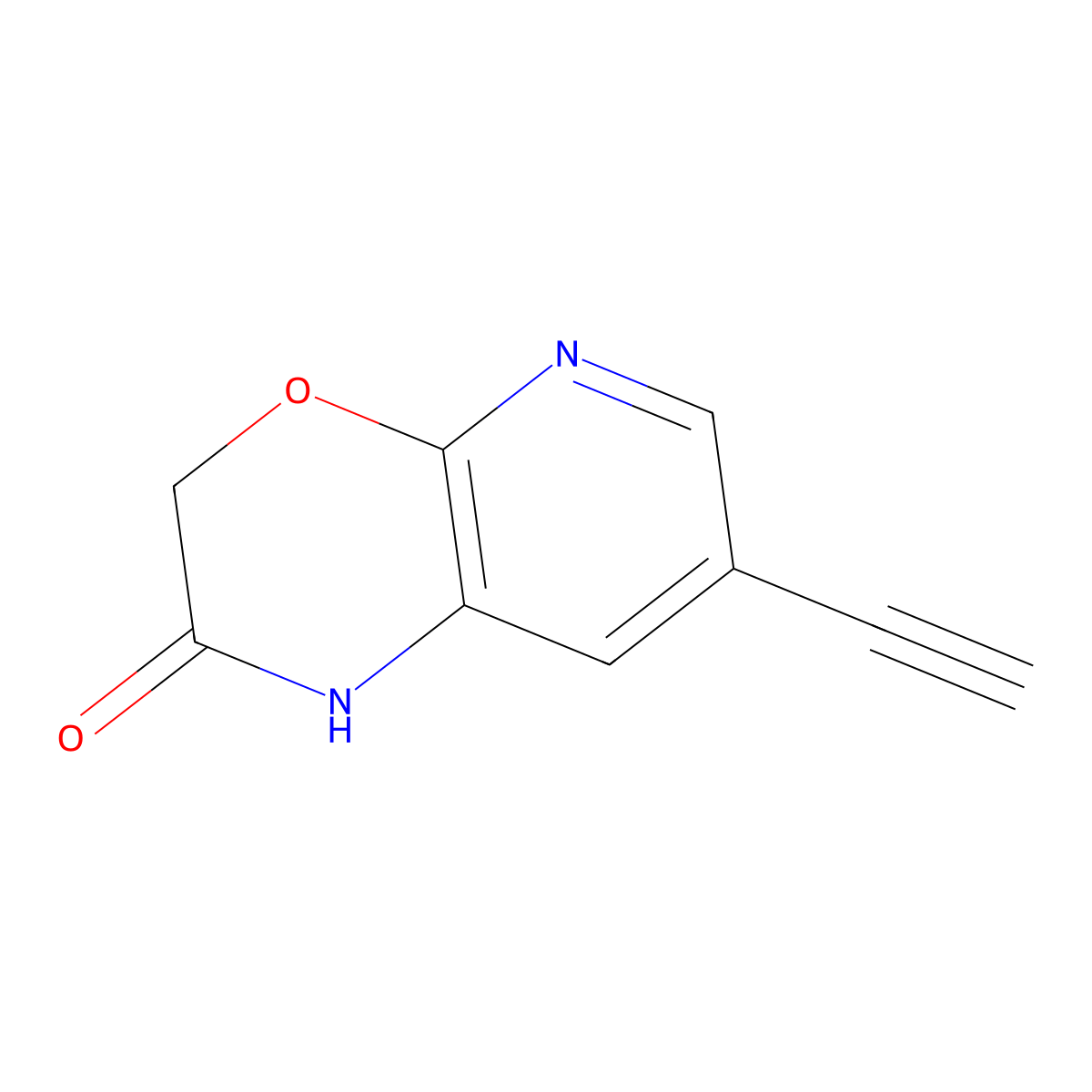 7-Ethynyl-1H-pyrido[2,3-b][1,4]oxazin-2(3H)-one molecular structure, CAS 1824105-71-6
