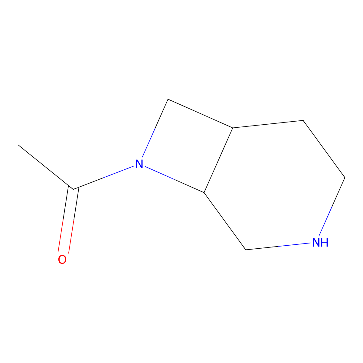 1-(3,8-Diazabicyclo[4.2.0]octan-8-yl)ethan-1-one molecular structure, CAS 1824106-56-0