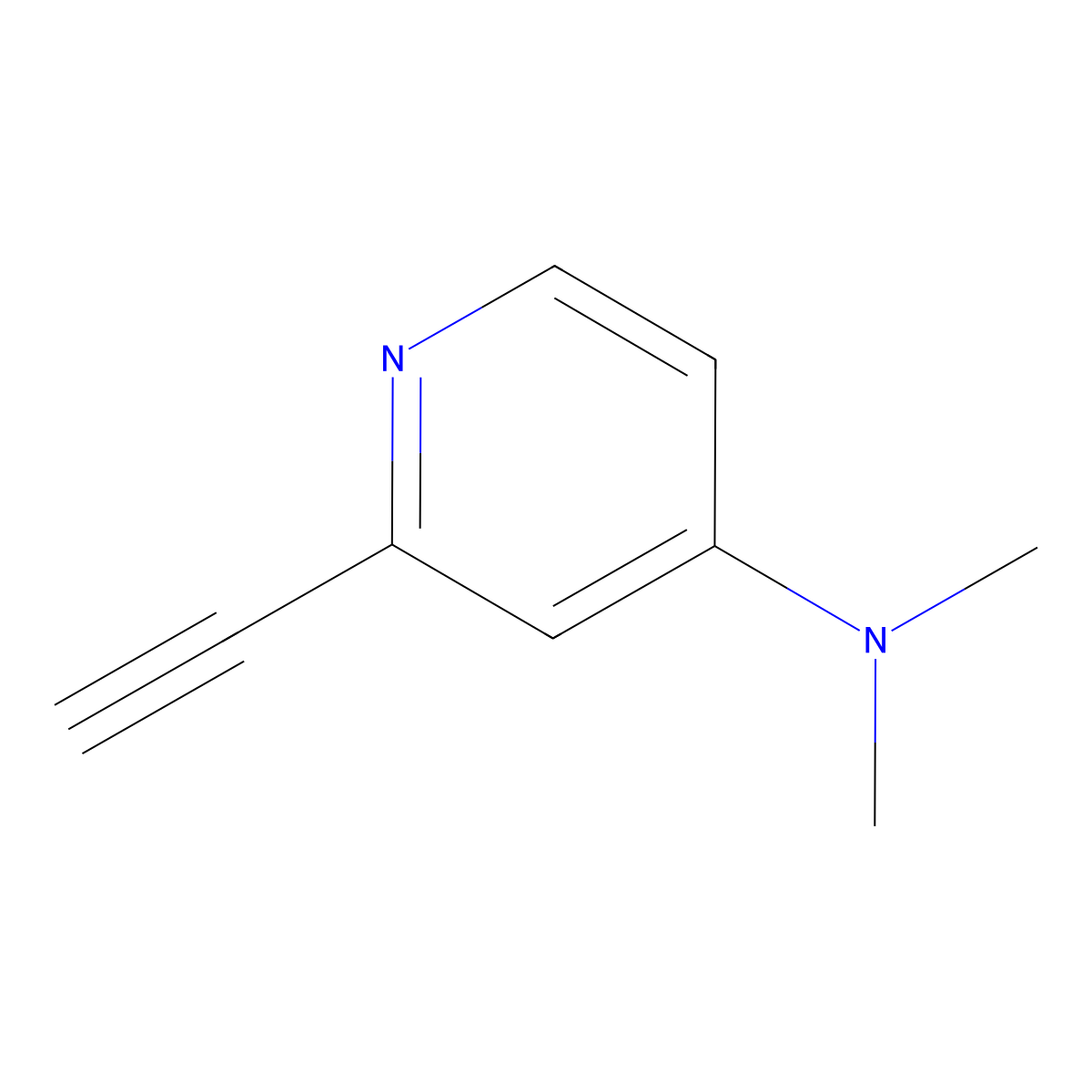 2-ethynyl-N,N-dimethylpyridin-4-amine molecular structure, CAS 1824107-52-9