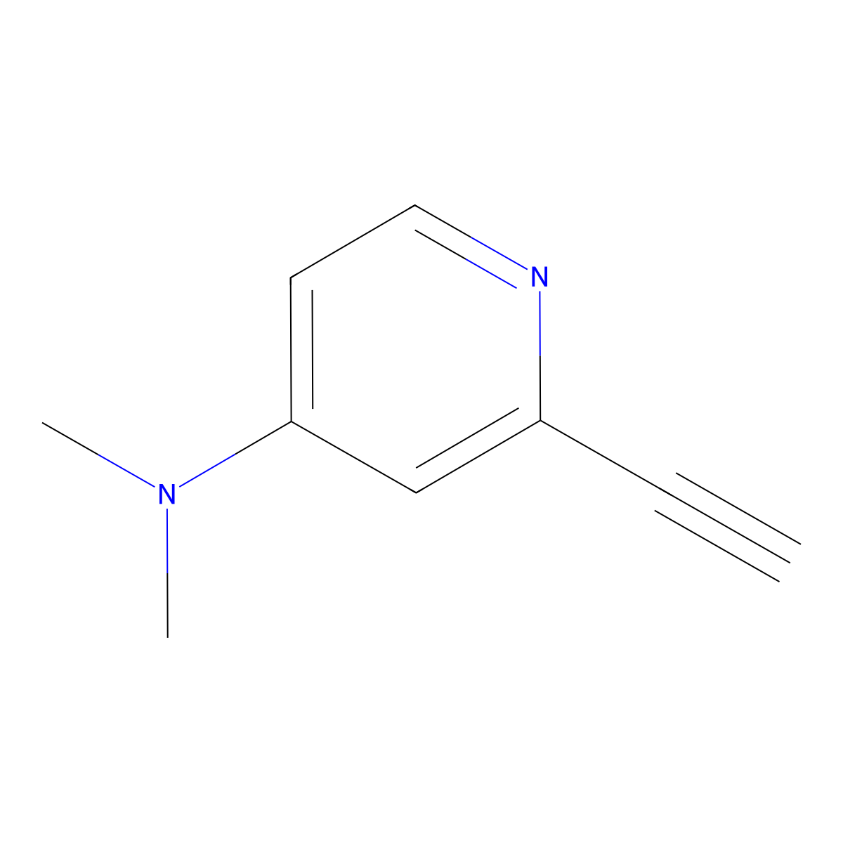 2-ethynyl-N,N-dimethylpyridin-4-amine molecular structure, CAS 1824107-52-9