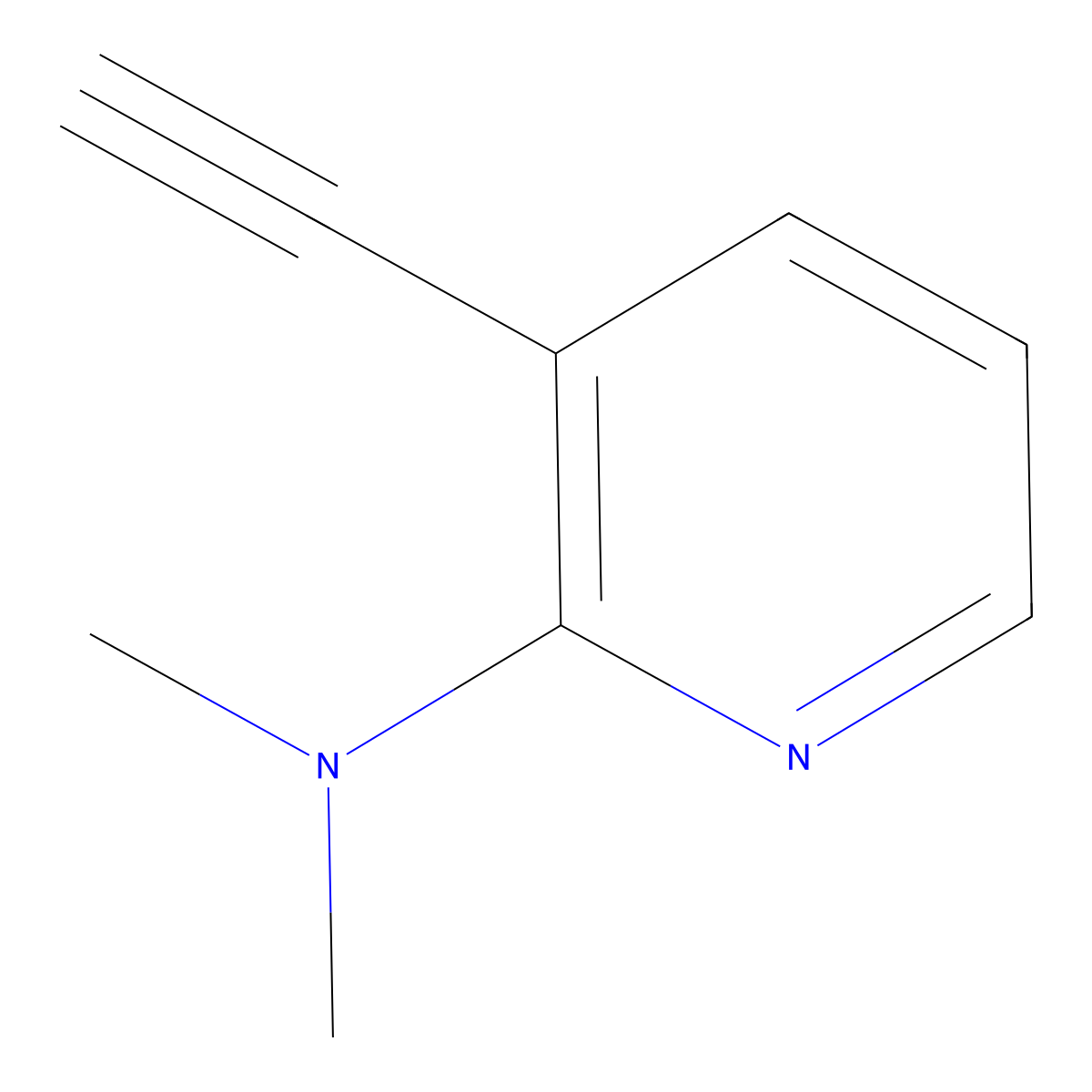 3-ethynyl-N,N-dimethylpyridin-2-amine molecular structure, CAS 1824107-67-6