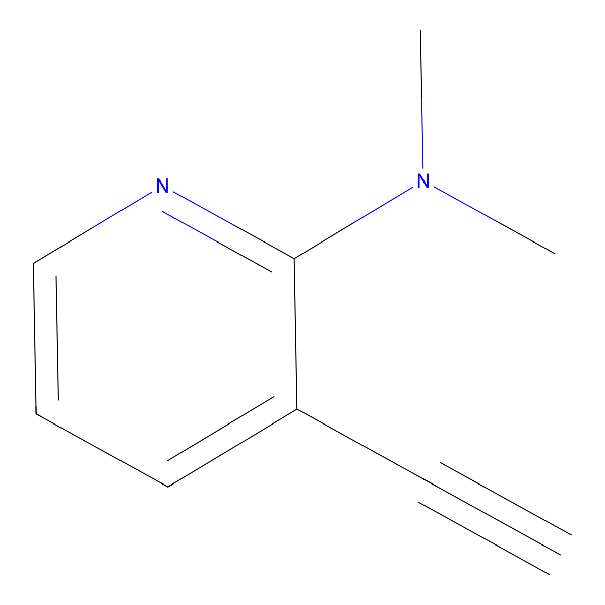 3-ethynyl-N,N-dimethylpyridin-2-amine molecular structure, CAS 1824107-67-6