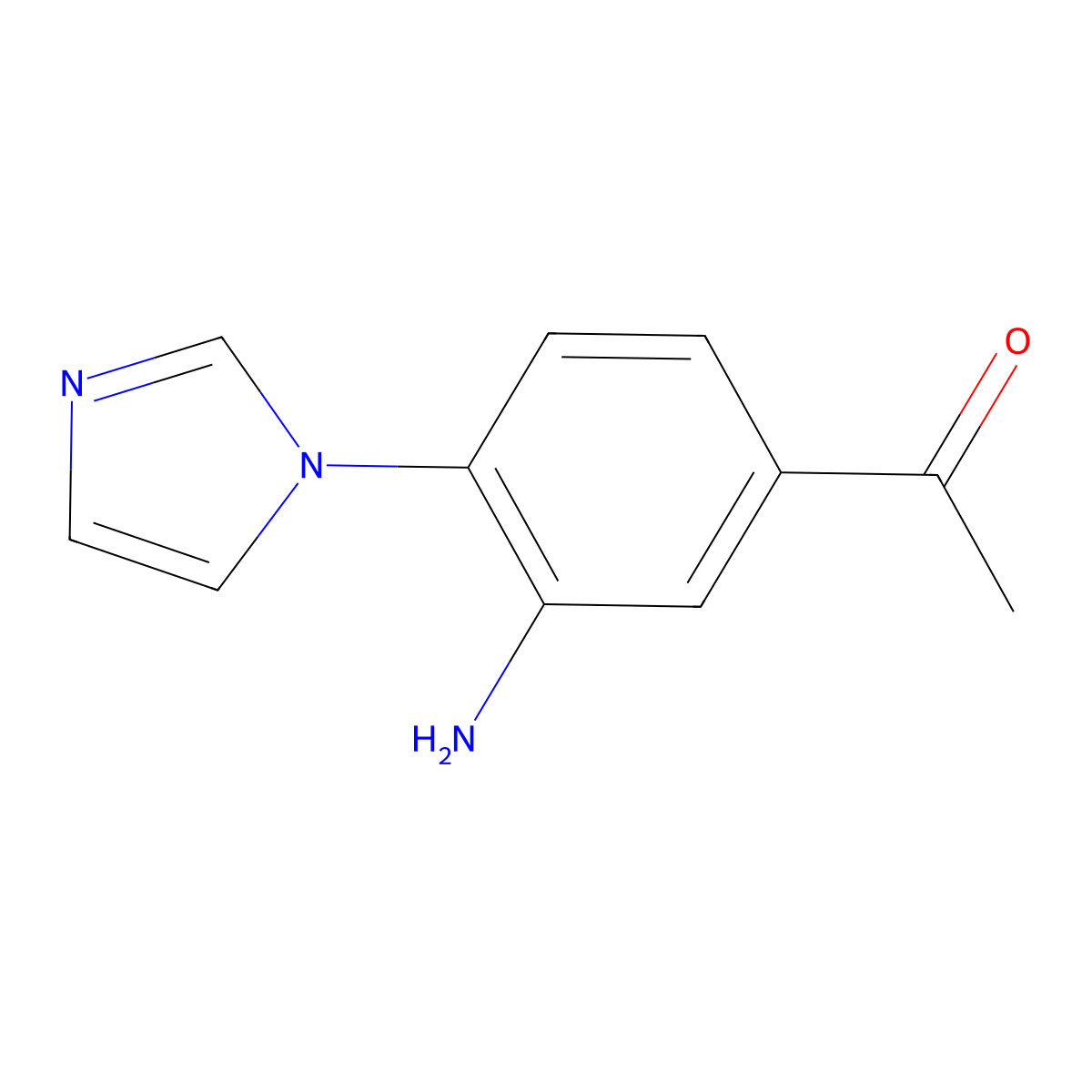 1-[3-Amino-4-(1h-imidazol-1-yl)phenyl]ethanone molecular structure, CAS 1824108-00-0