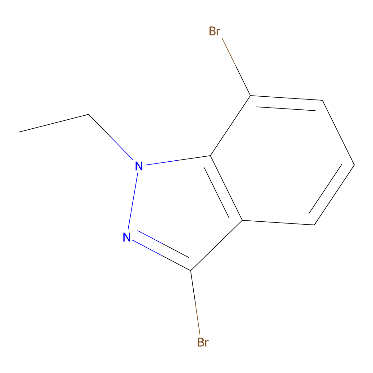 1H-Indazole, 3,7-dibromo-1-ethyl- molecular structure, CAS 1824108-01-1