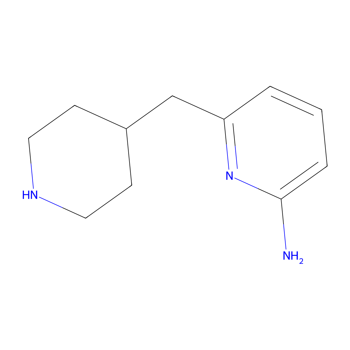 6-[(Piperidin-4-yl)methyl]pyridin-2-amine molecular structure, CAS 1824108-24-8