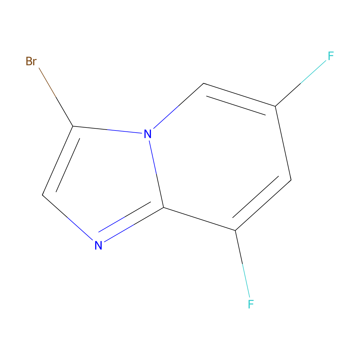 3-Bromo-6,8-difluoroimidazo[1,2-A]pyridine molecular structure, CAS 1824110-01-1
