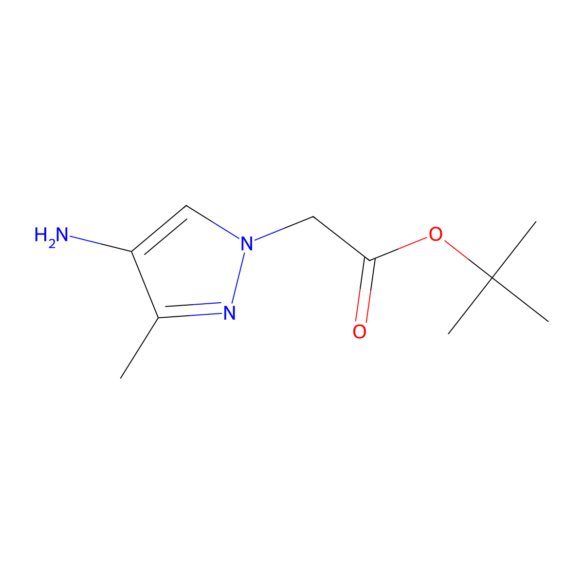 Tert-butyl 2-(4-amino-3-methyl-1h-pyrazol-1-yl)acetate molecular structure, CAS 1824111-94-5