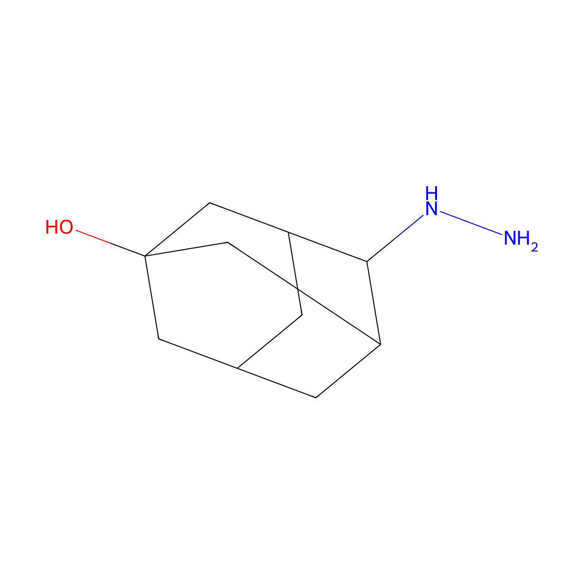 4-Hydrazinyladamantan-1-ol molecular structure, CAS 1824112-37-9
