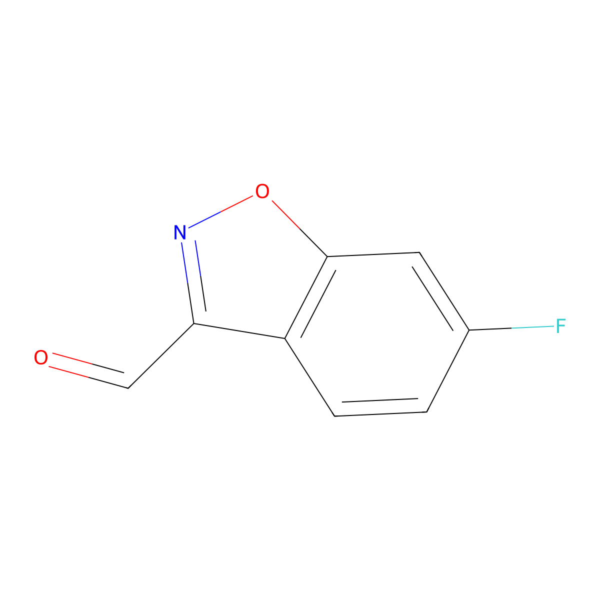6-Fluorobenzo[D]isoxazole-3-carbaldehyde molecular structure, CAS 1824114-20-6