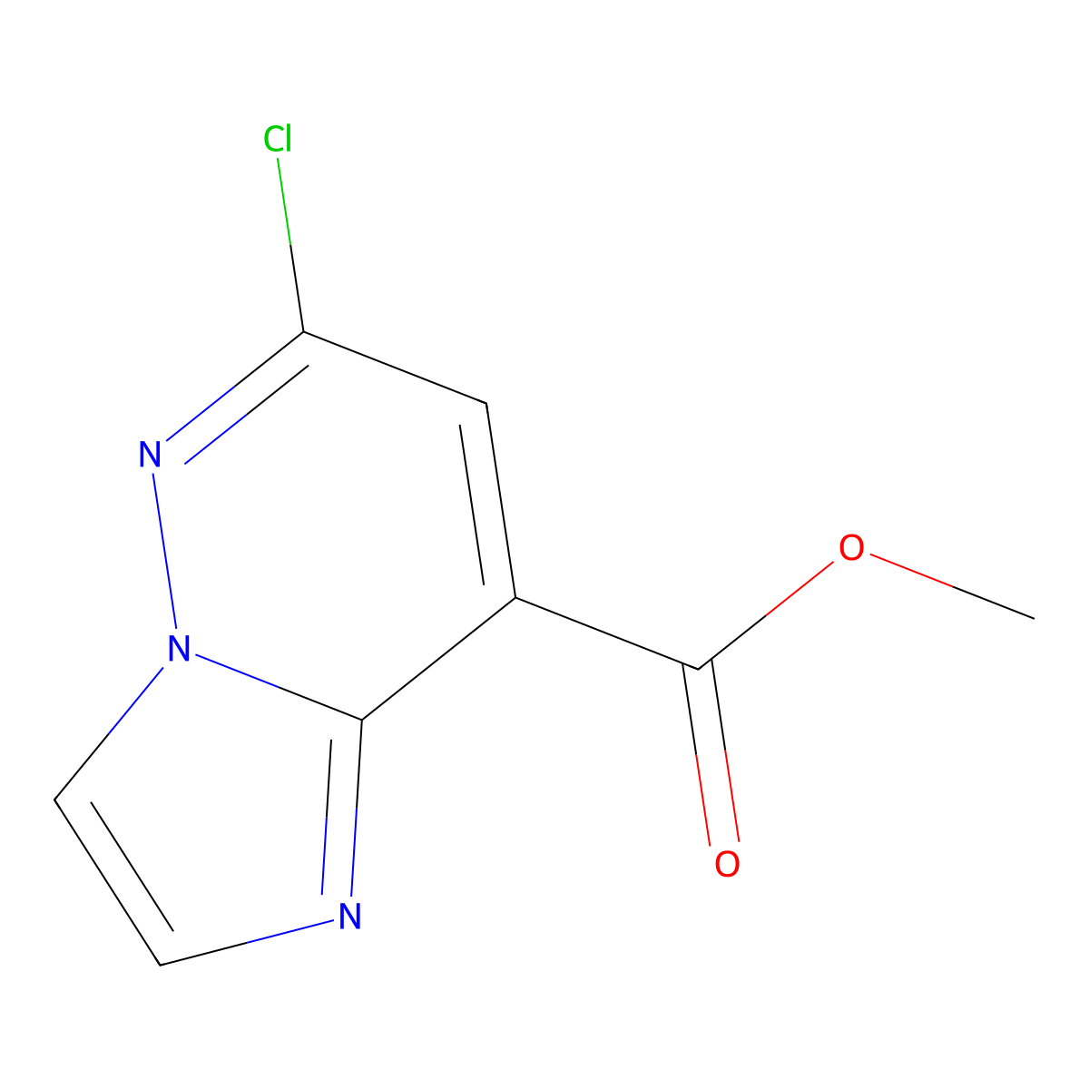 Methyl 6-chloroimidazo[1,2-b]pyridazine-8-carboxylate molecular structure, CAS 1824117-54-5