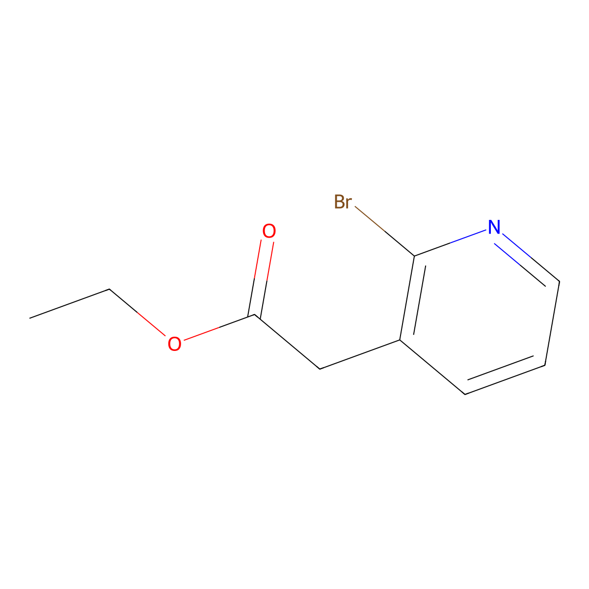 Ethyl 2-(2-bromopyridin-3-yl)acetate molecular structure, CAS 1824117-77-2