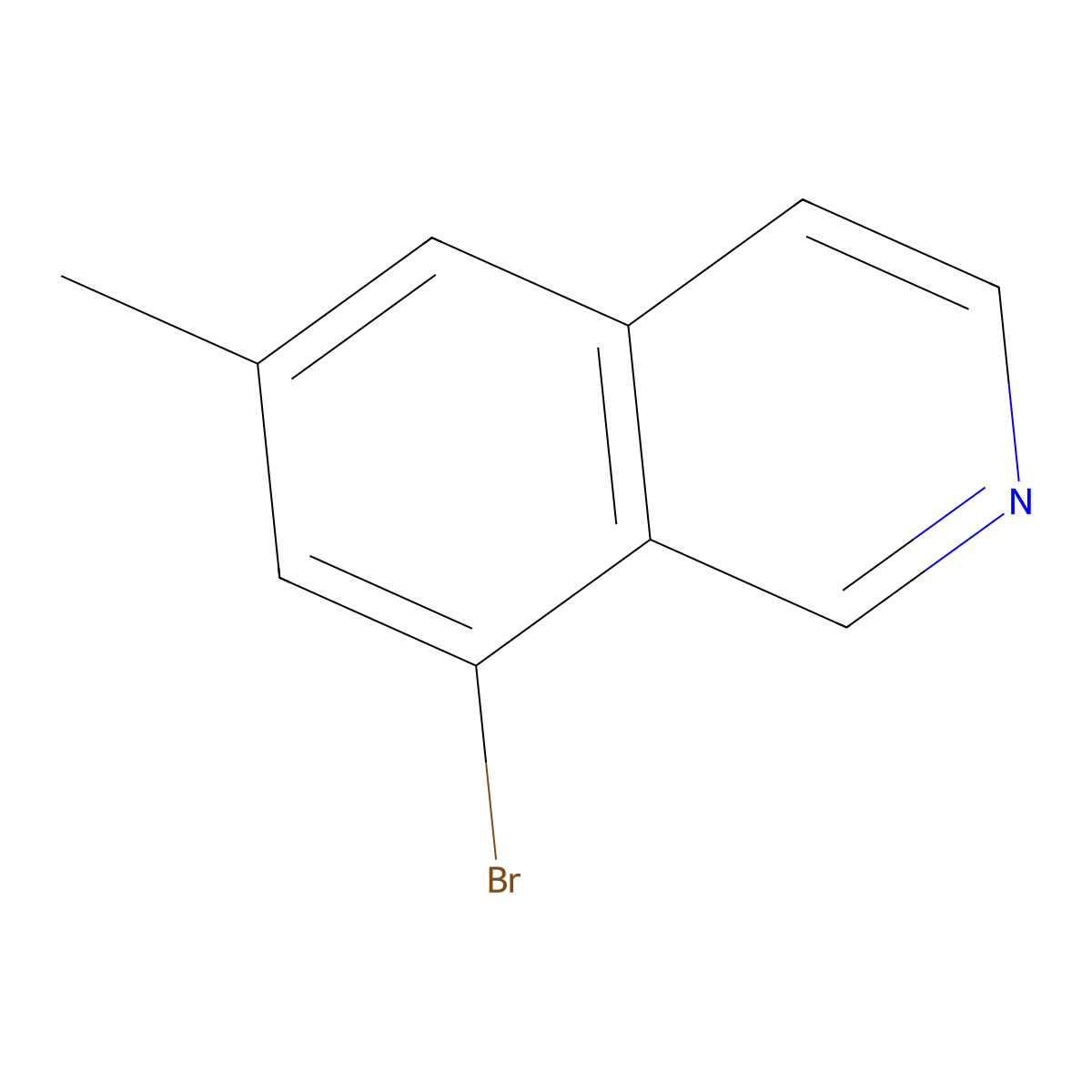 8-Bromo-6-methylisoquinoline molecular structure, CAS 1824119-00-7