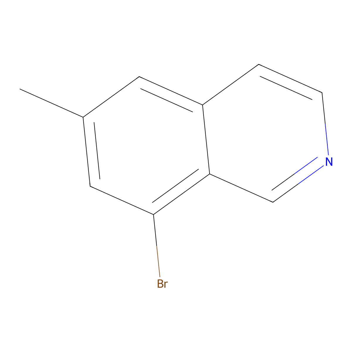 8-Bromo-6-methylisoquinoline molecular structure, CAS 1824119-00-7