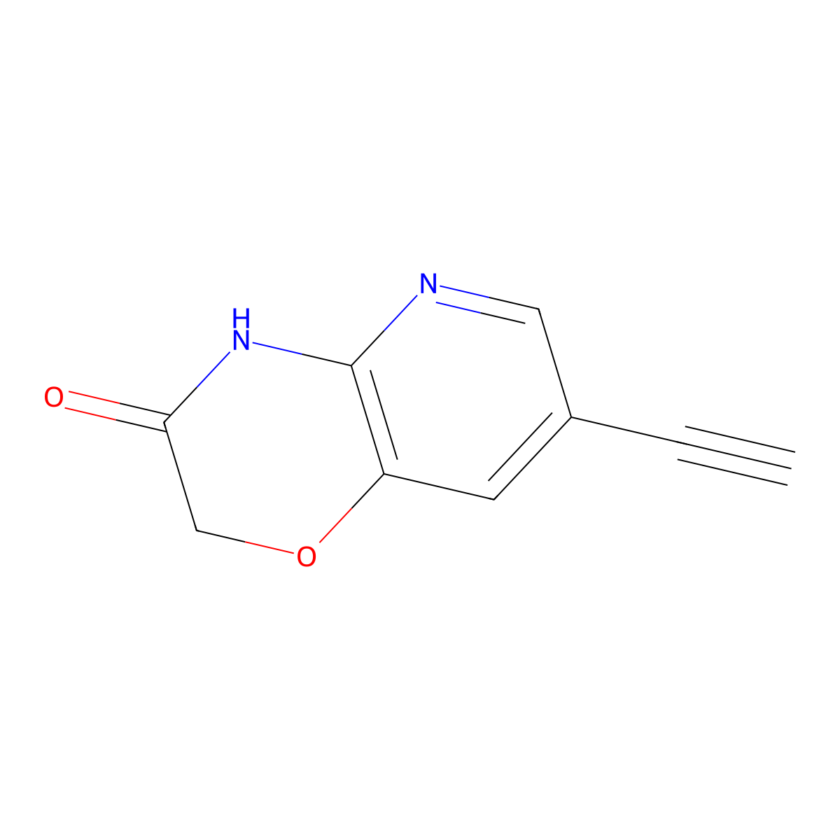 7-Ethynyl-2H-pyrido[3,2-b][1,4]oxazin-3(4H)-one molecular structure, CAS 1824123-04-7