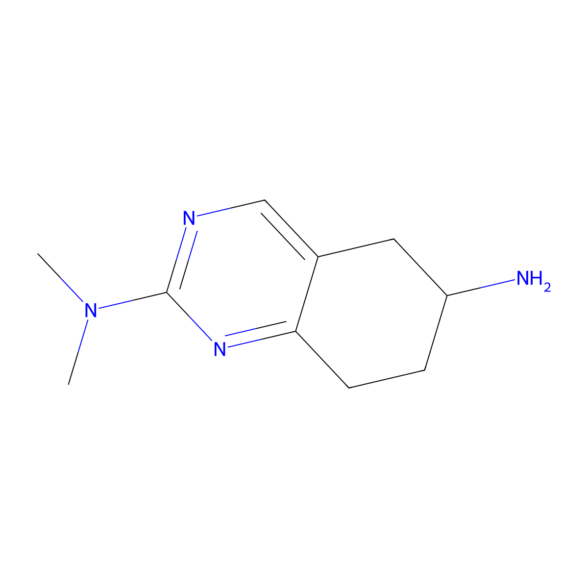 N2,N2-dimethyl-5,6,7,8-tetrahydroquinazoline-2,6-diamine molecular structure, CAS 1824124-71-1