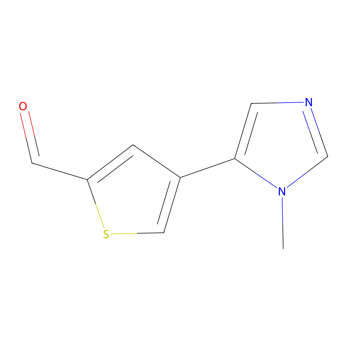 4-(1-Methyl-1H-imidazol-5-YL)thiophene-2-carbaldehyde molecular structure, CAS 1824126-87-5