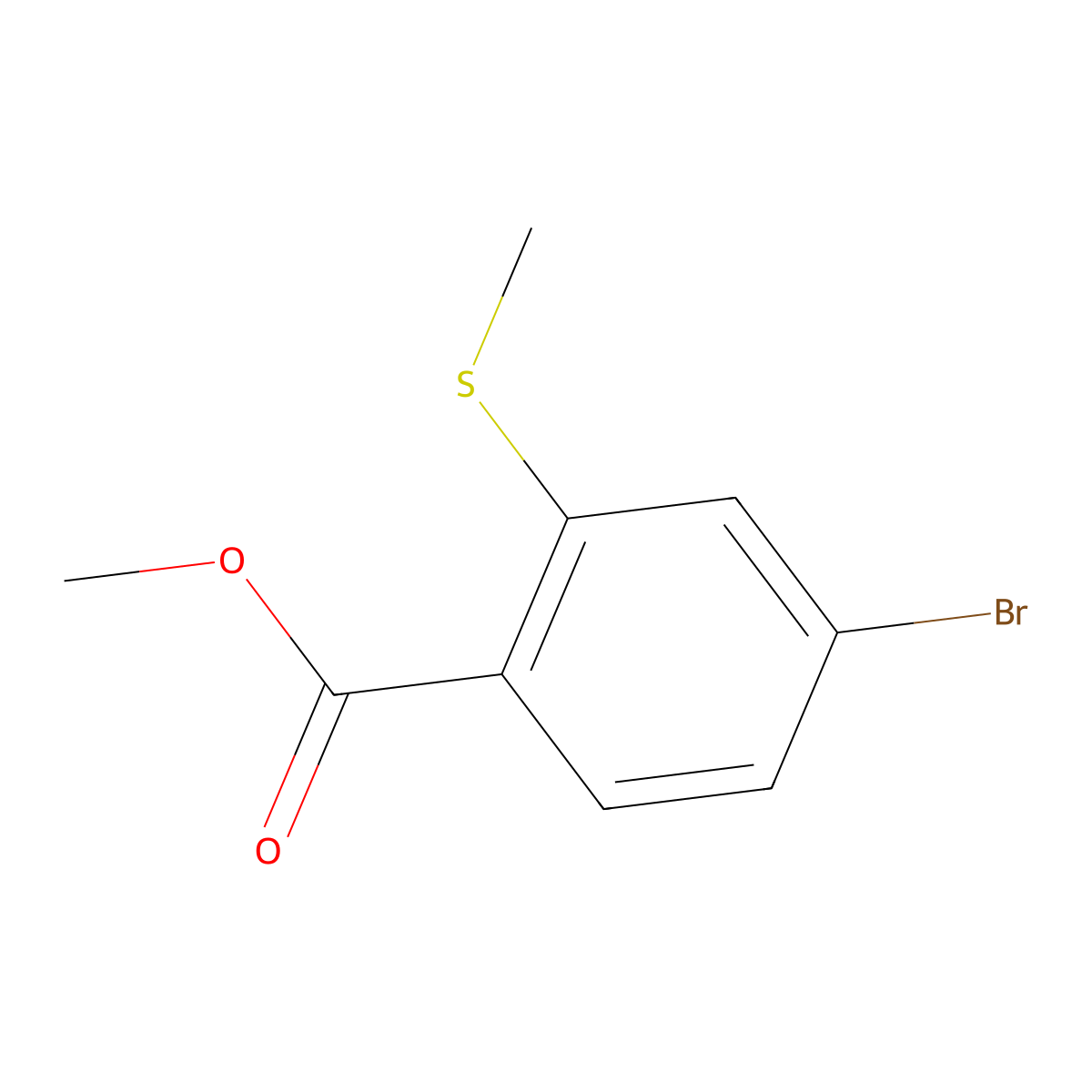 Methyl 4-bromo-2-(methylthio)benzoate molecular structure, CAS 1824127-03-8
