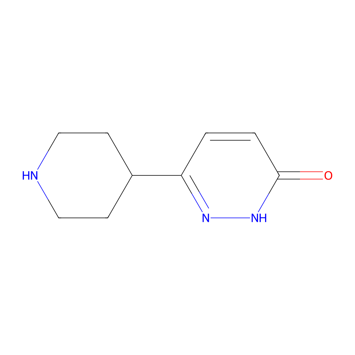 6-(Piperidin-4-yl)-2,3-dihydropyridazin-3-one molecular structure, CAS 1824129-12-5