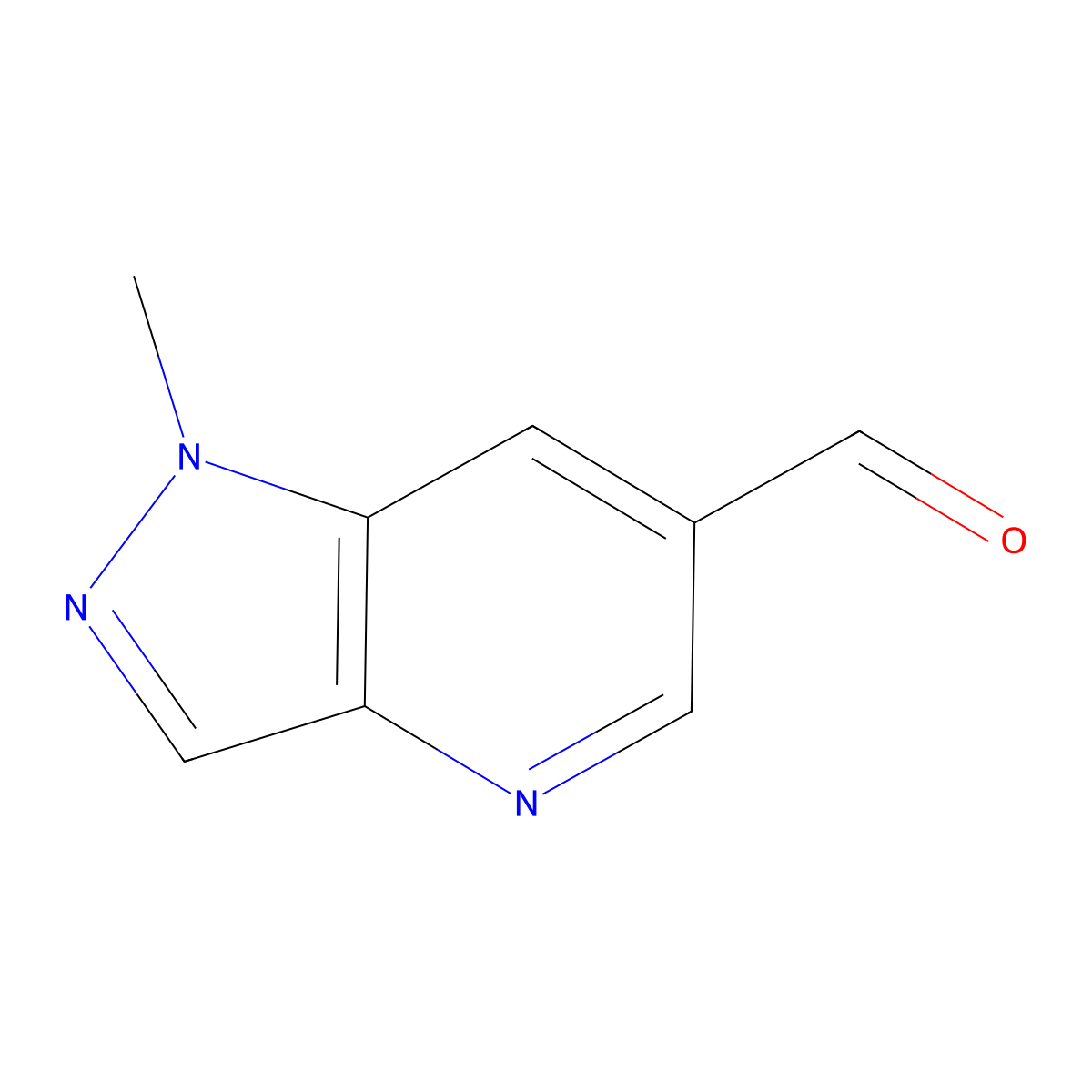 1-Methyl-1H-pyrazolo[4,3-B]pyridine-6-carbaldehyde molecular structure, CAS 1824129-19-2