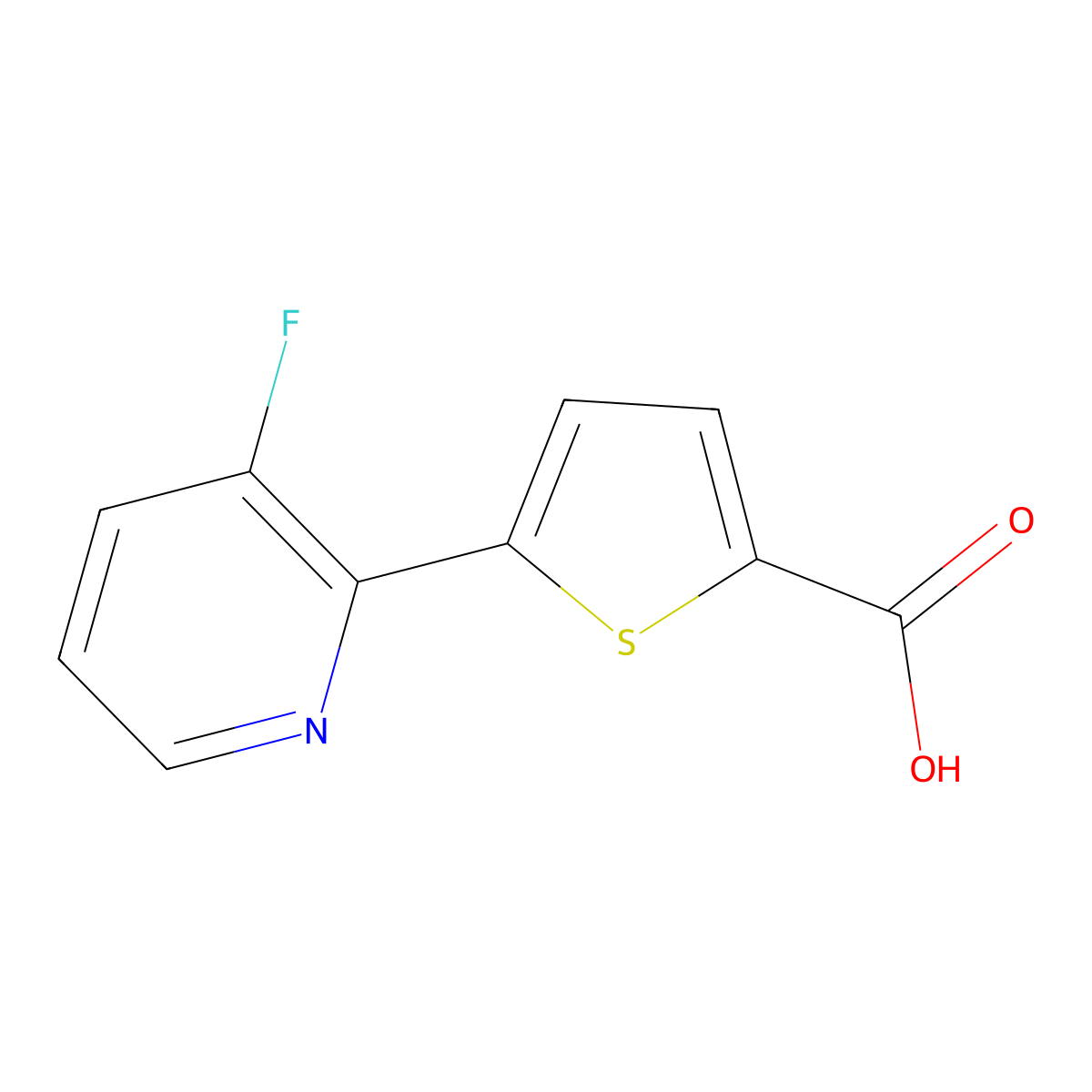 5-(3-Fluoro-2-pyridinyl)-2-thiophenecarboxylic acid molecular structure, CAS 1824129-64-7