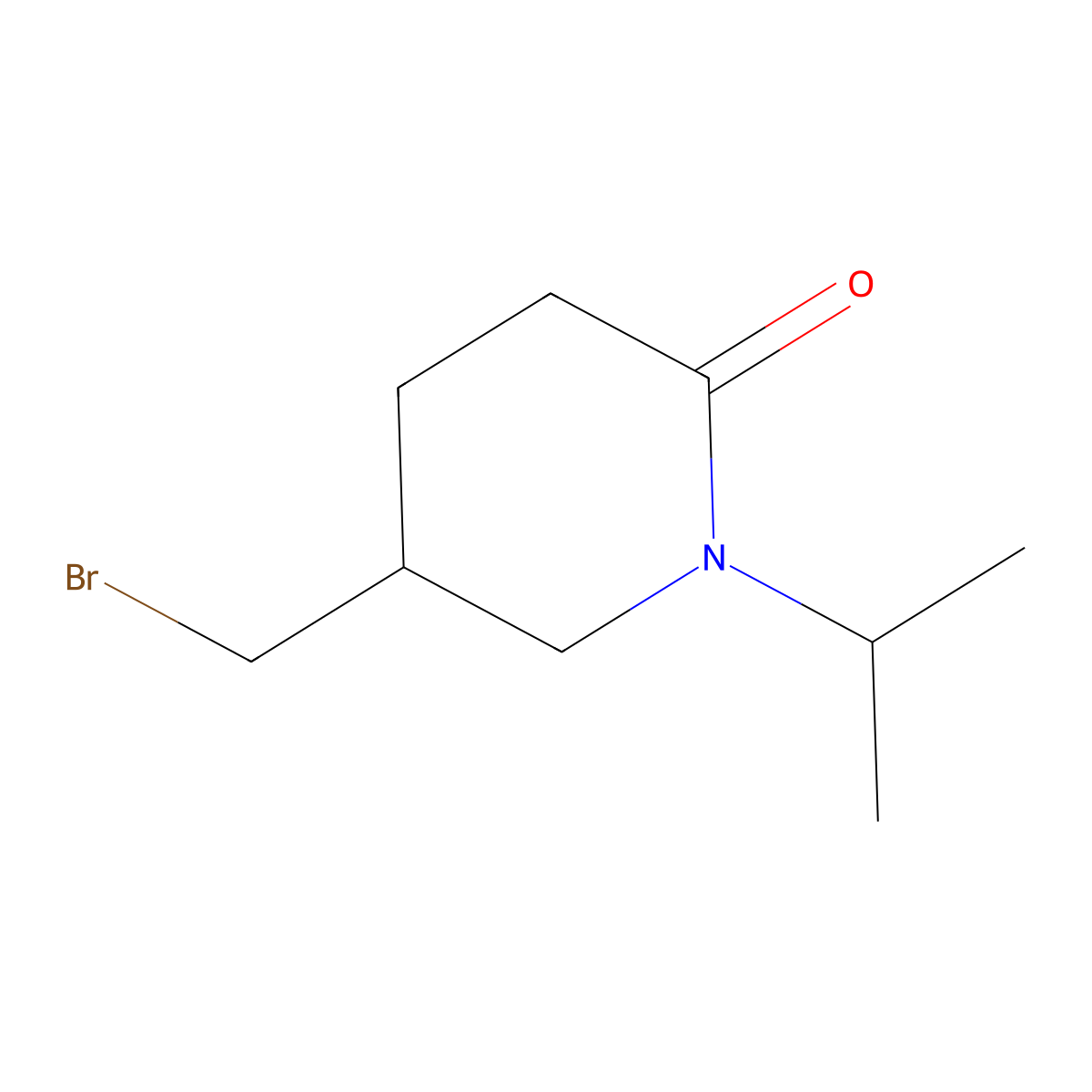 5-(Bromomethyl)-1-isopropyl-2-piperidinone molecular structure, CAS 1824129-89-6