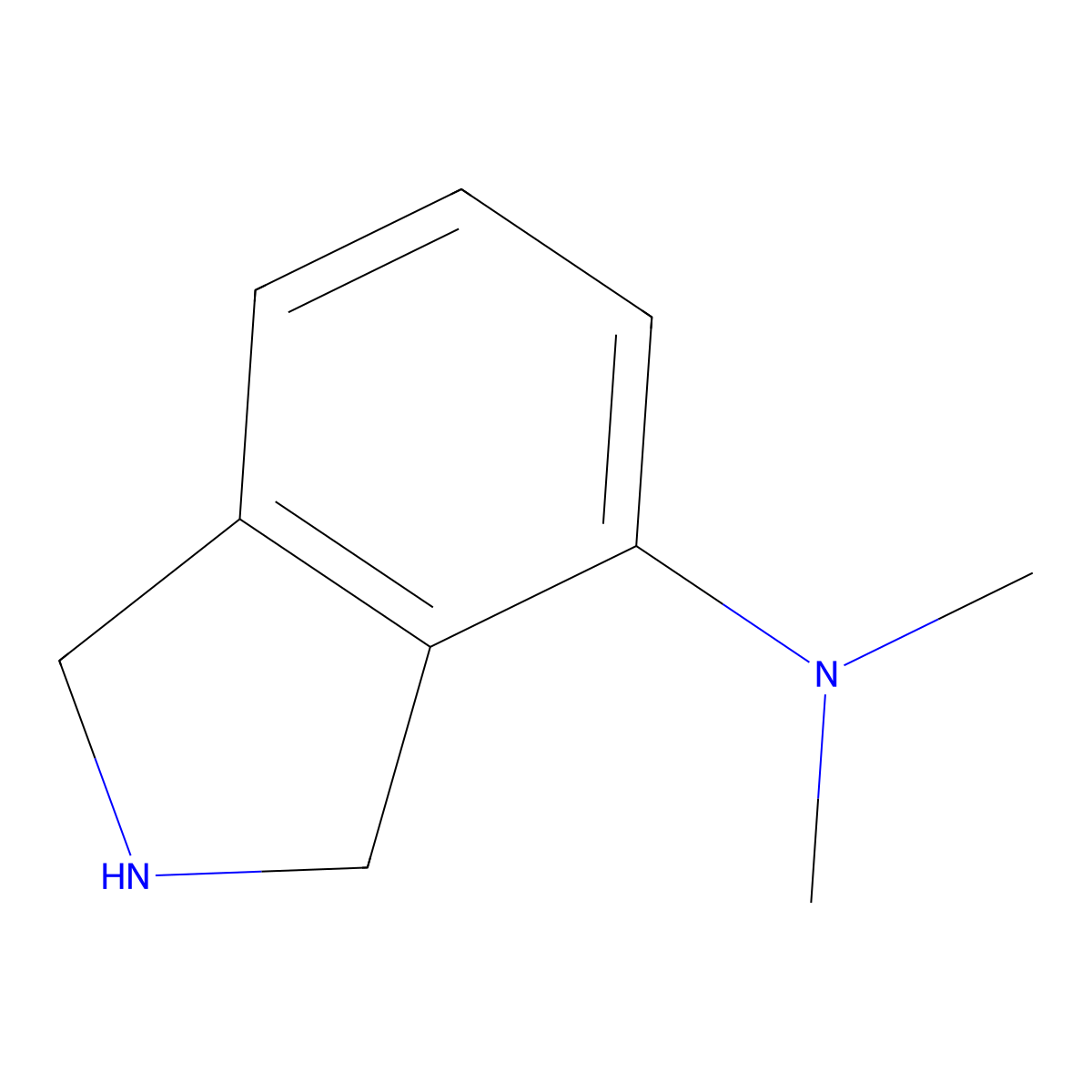 N,N-dimethyl-2,3-dihydro-1H-isoindol-4-amine molecular structure, CAS 1824131-19-2