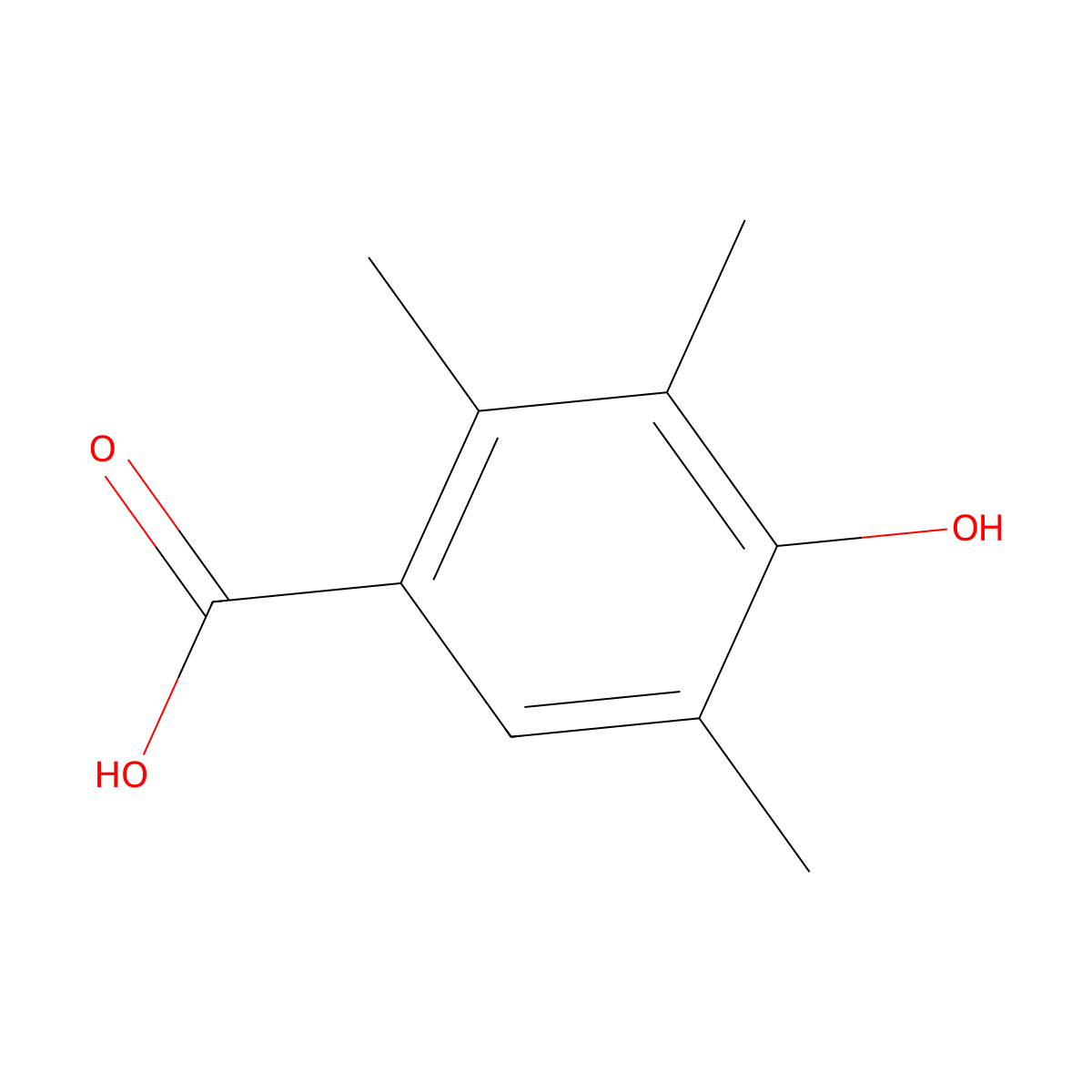 4-Hydroxy-2,3,5-trimethylbenzoic acid molecular structure, CAS 1824132-67-3