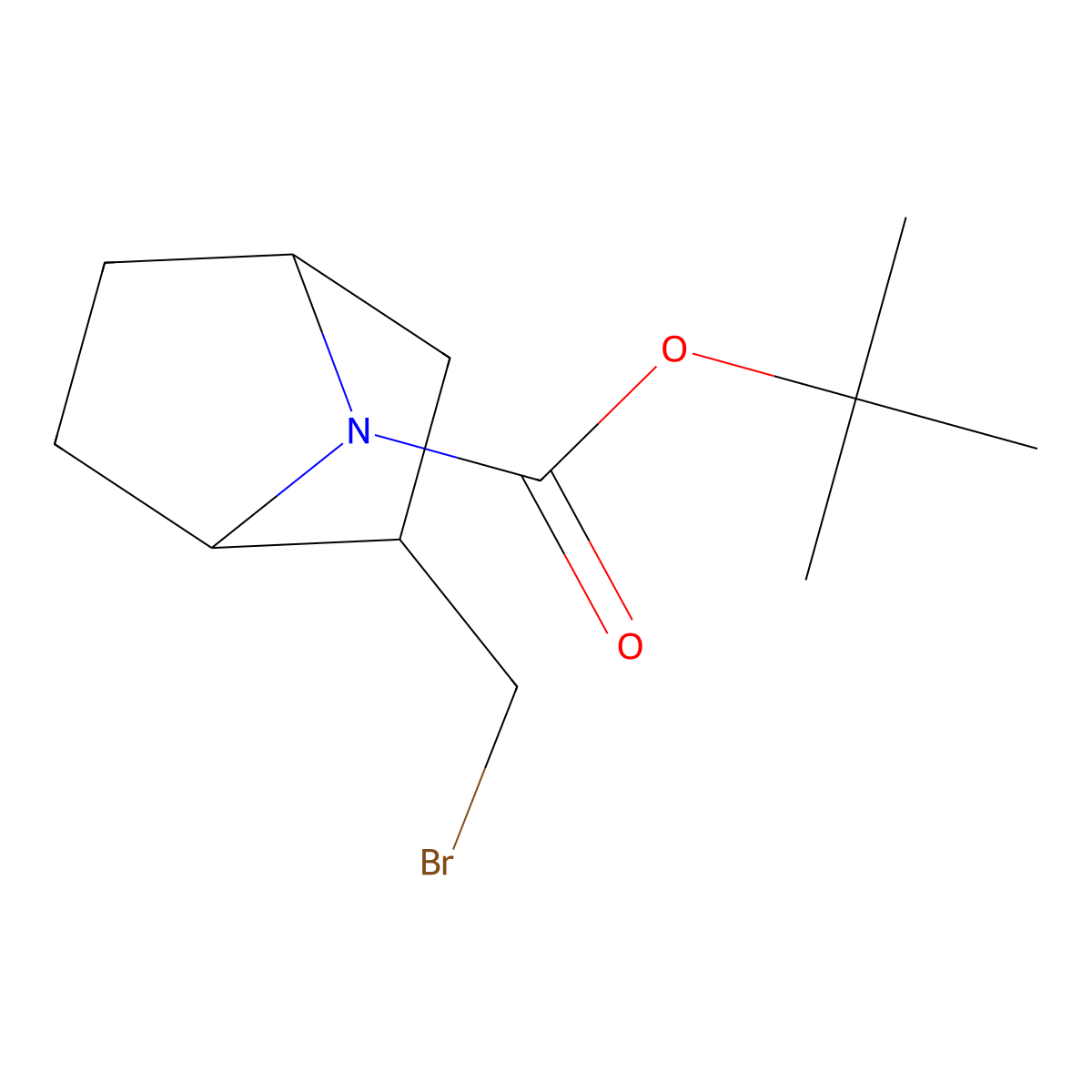 Tert-butyl 2-(bromomethyl)-7-azabicyclo[2.2.1]heptane-7-carboxylate molecular structure, CAS 1824132-69-5