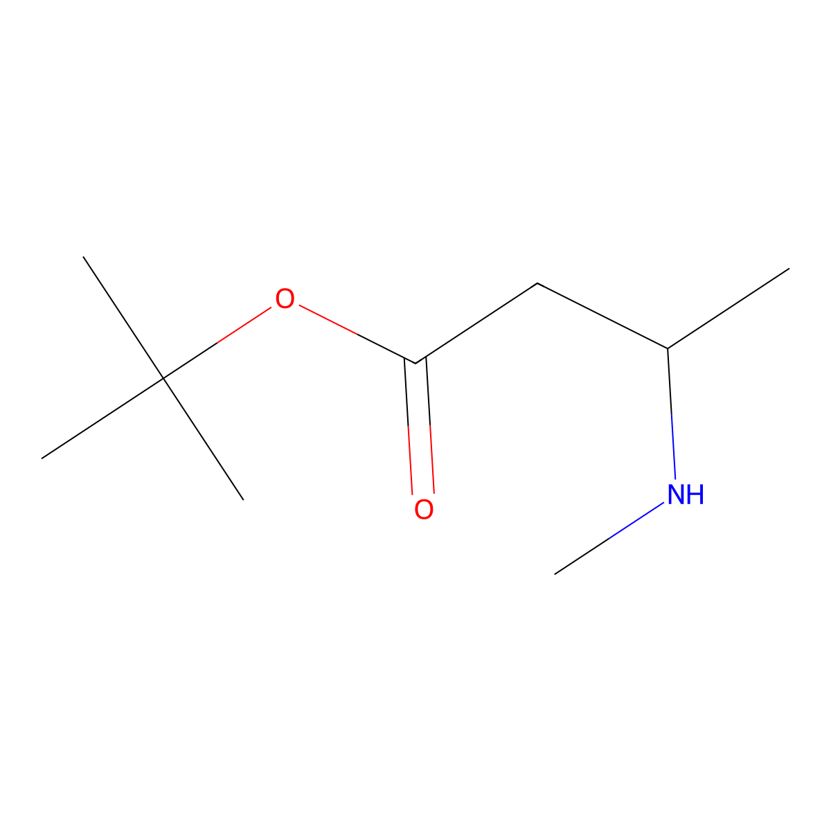 tert-Butyl 3-(methylamino)butanoate molecular structure, CAS 1824134-24-8